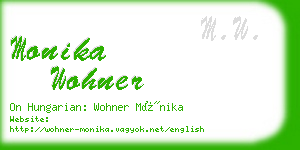 monika wohner business card